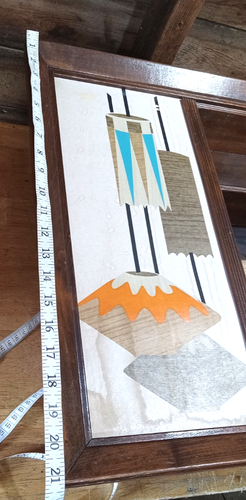 Vtg Illinois Moulding Co. Shadow Box Wall Mirror Mid Century Modern 45" x 21" - Bild 19 von 20