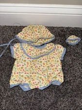 American Girl Pleasant Company Bitty Baby beach outfit summer fun Hat & Romper