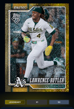 Topps Bunt 26 Series 1 Gold Holofoil Legendary  /50 Lawrence Butler A's *Digital