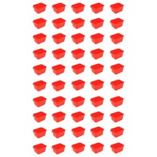 Cage Cups 60-pk Red 1 Pint/16 fl oz Hanging Feed Water Cups Chicken Poultry