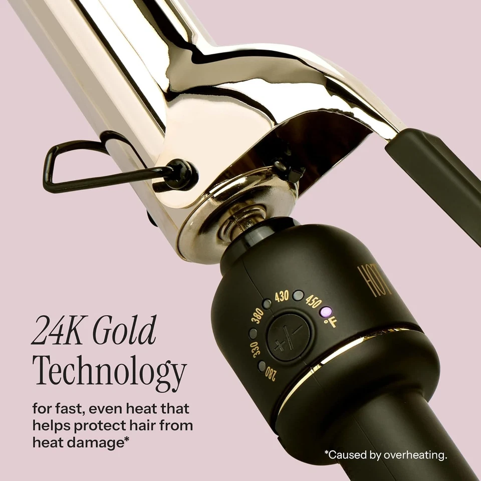 Professional 24K Gold Curling Iron with Extended Barrel for Longer Lasting Waves - Image 4 of 4