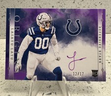 2024 Panini Origins Laiatu Latu Defensive Stars RC Purple Auto /17 Colts