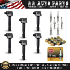 6 Ignition Coil & 6 NGK Platinum Spark Plug for Honda Pilot Ridgeline 3.5L UF624