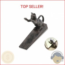 Cat-Shaped Door Stopper for Indoor Use - Non-Scratch Heavy Duty 2.5LB Vintage Ca