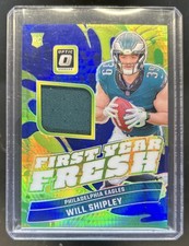 2024 Donruss Optic Will Shipley First Year Fresh RC Jersey Blue Hyper #FYF-WSY