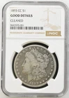 1893 CC $1 Morgan Silver Dollar  NGC Good Details Cleaned
