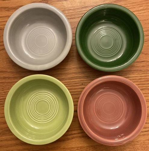 Vintage Fiestaware - 4 3/4" fruit bowl set in all four 1950s colors - (1951-59)