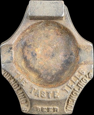 ANTIQUE YUENGLING BEER CAST IRON ADVERTISING ASHTRAY 1920's-30's
