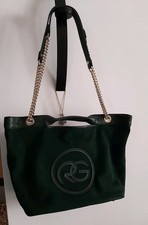 ROBERTA GANDOLFI Borsa donna Verde vera pelle retro scamosciato con sacchetto