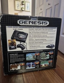 Sega Genesis Console CIB Sonic System Tested Complete w/ Inserts Box Protector