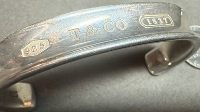 1997 Tiffany & Co 925 T & CO 1837 Sterling Silver Cuff Bracelet