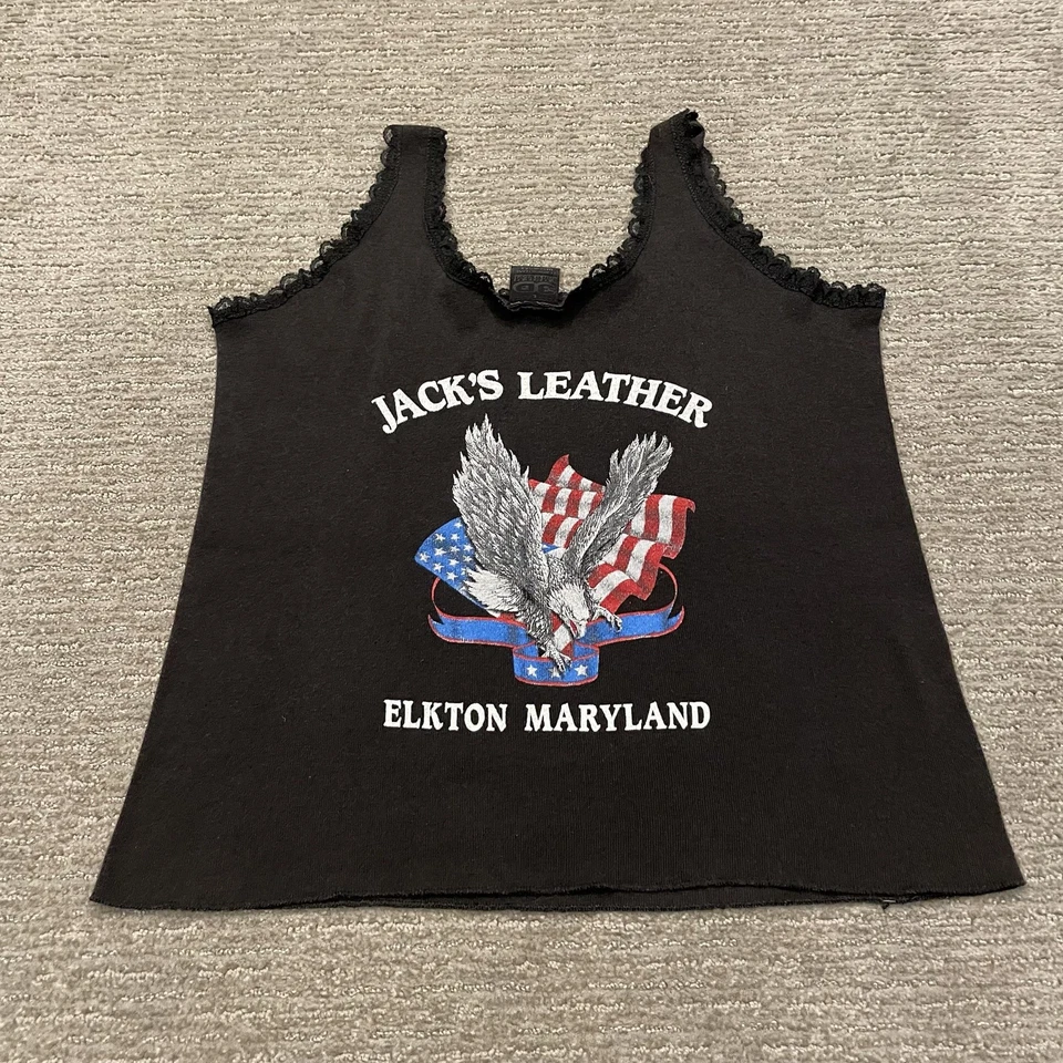 Camisa Vintage 3D Emblema Mujer Grande Forever Wild Eagle Años 90 Tanque EE. UU. Motociclista Moto Foto 2 de 4