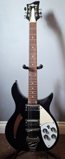 Gears4Music Santa Ana Electric Guitar Black Semi-Hollow Body