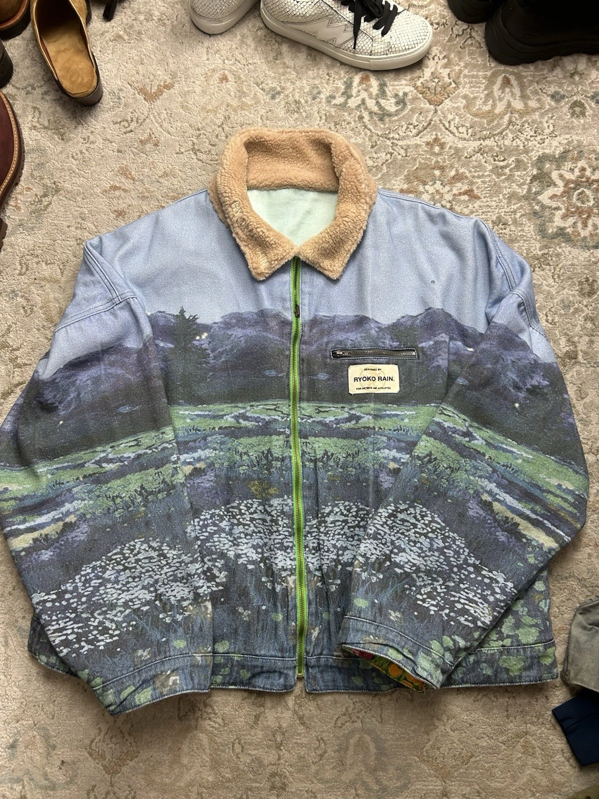 Ryoko Rain Reversible Valley of Flowers Work Jacket Men’s Size XXL GREAT image 1