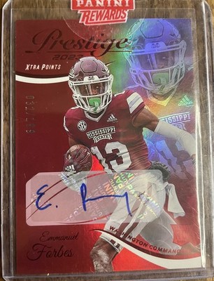 2023 Panini Prestige Rookies Emmanuel Forbes  #335 Xtra Points Red /199 RC AU SP