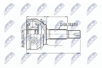 NTY Gelenksatz, Antriebswelle NPZ-TY-065 FüR Toyota