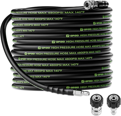 #ad Pressure Washer Hose 50 FT with 3 8” Quick Connect 4800 PSI Kink Resistant Indu $76.04