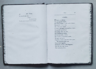 Book Arts, 1789 Tasso: Aminta Printed by Bodini, Magic Lantern Glass Slide
