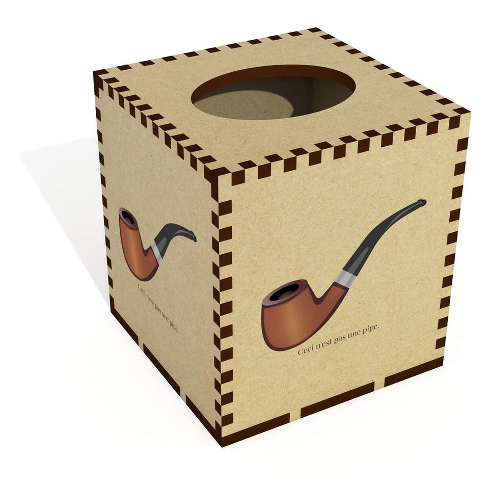 Square 'Wood Pipe ' Wooden Tissue Box Cover (TB00071888) - Image 1 of 1