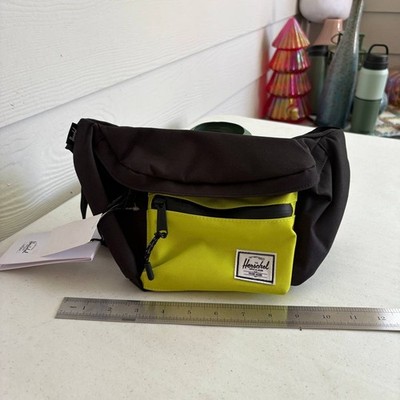 Herschel Supply Co. Seventeen Hip Pack Waist Crossbody Bag Black/Volt NWT