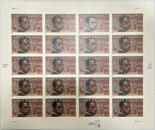 James Baldwin 37 Cent Mint NH Full Sheet of 20 Stamps #3871 2004 USPS