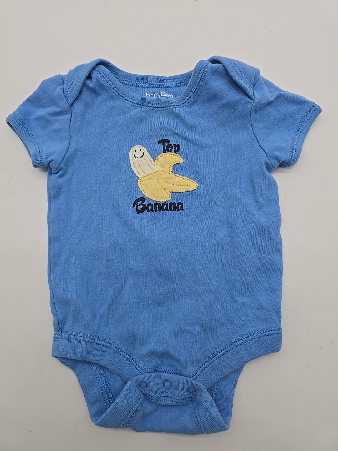 Baby Gap One Piece Boys 3-6 M Blue Top Banana.#36501