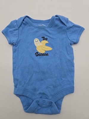 Baby Gap One Piece Boys 3-6 M Blue Top Banana.#36501