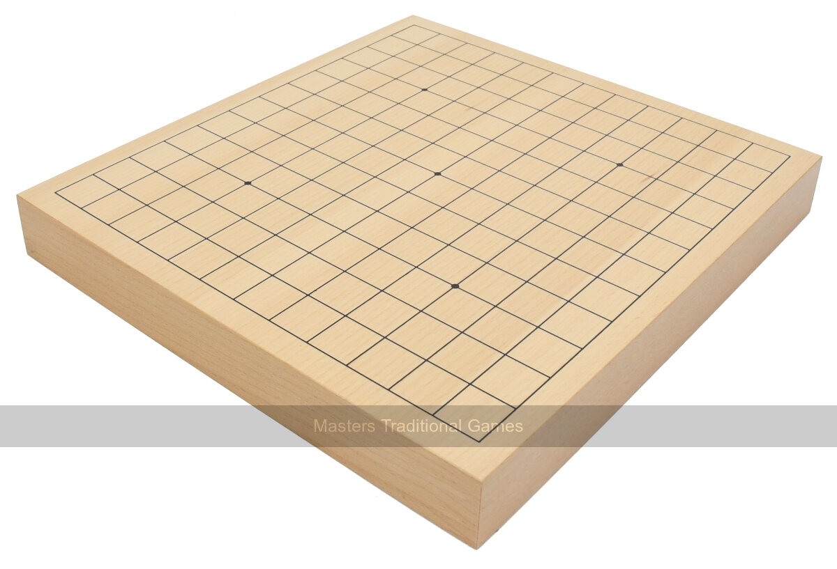 13 x 13 Wooden Go Board (36mm thick, beech veneer, stones not included) (UK)
