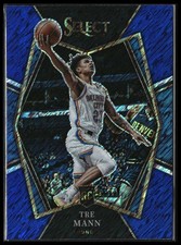 Tre Mann 2021-22 Panini Select Blue Shimmer Prizms #141 Rookie