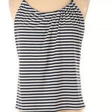 Kona Sol Women Blue/White Stripe Tankini Top Medium NWT