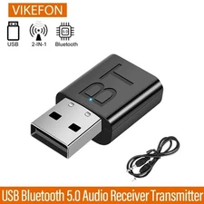 2-in-1 USB Bluetooth 5.0 Transmitter & Receiver AUX Audio Adapter for TV/PC/Car