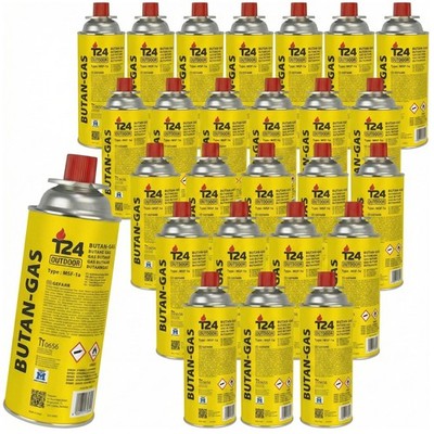 T24 Outdoor Gaskartusche 227g (MSF-1a)   Butan Gaskartuschen für Campingkocher, 