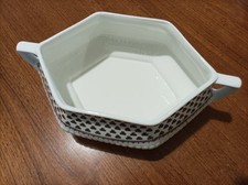 Adams Ironstone - Sharon - Serving Dish (No Lid) - Clover Leaf White & Brown VGC