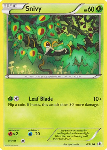 Snivy - 6/113 - Common (Lp) Legendary Treasures - Grass Pokémon