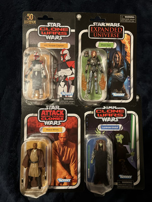 Star Wars Vintage Collection Lot (shae Vizla, Mace Windu, Luminara Unduli, Etc)