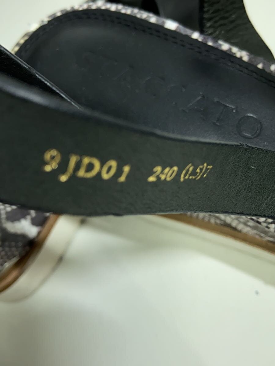 STACCATO Python pattern platform sandals 24cm BLK - image 5