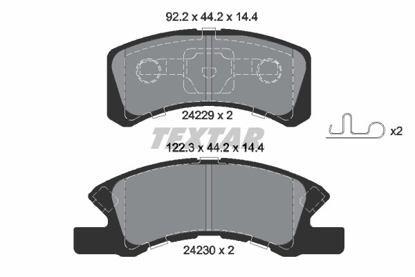 Textar BremsbeläGe Vorne (2422901) FüR Mitsubishi Attrage Daihatsu Cuore Vi-image