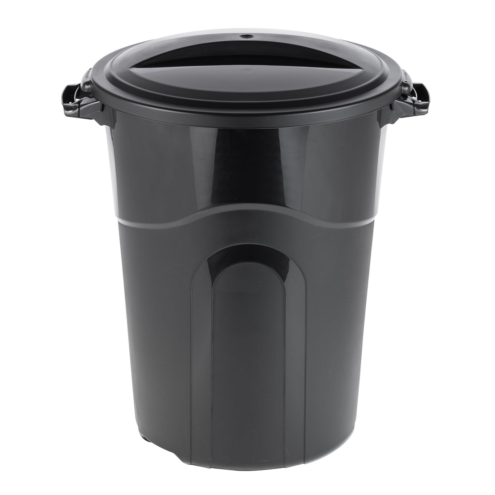 Hyper Tough 32 Gallon Heavy Duty Plastic Garbage Can, Included Lid, Black