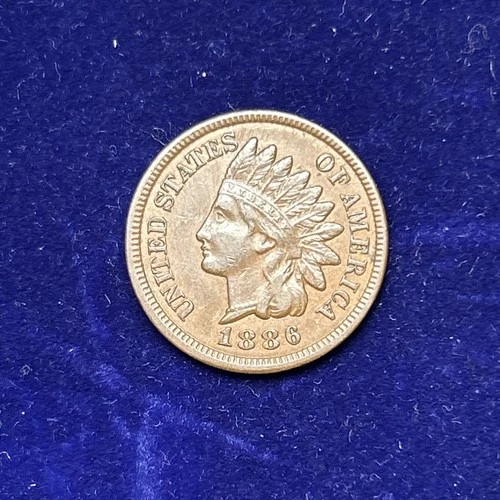 1886 TYPE 1 Indian Head Cent Penny XF/AU ZM