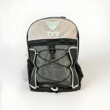 New TYR Triathlon Transition Backpack-Black/Grey-Multiple Storage Compartments