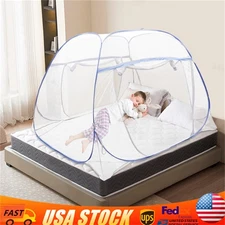 Pop-Up Mosquito Net Tent Foldable Mosquito Net Zipper Single Door Netting Tent