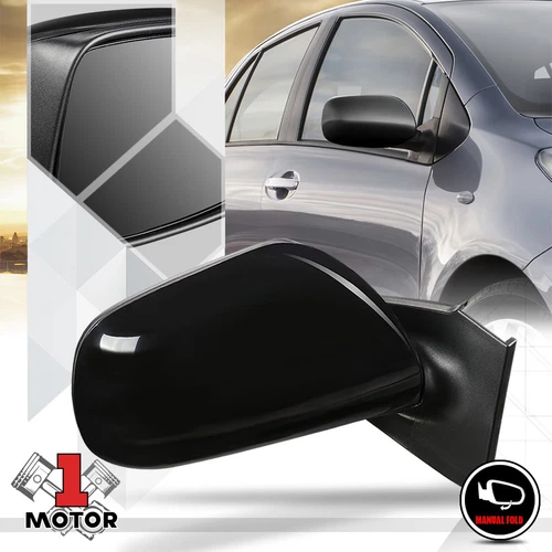 [R] Passenger Side Manual Adjust Foldable Replacement Mirror for 06-11 Yaris HB