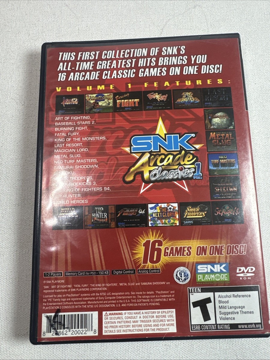 SNK Arcade Classics Vol. 1【中古・PS2北米版】 SNK Arcade Classics Vol. 1【中古・PS2北米版】 Amazon.com