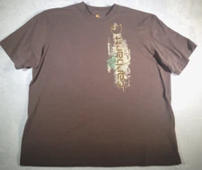Carhartt x Realtree TShirt Mens XL Brown Camouflage Graphic Print Hunter Outdoor