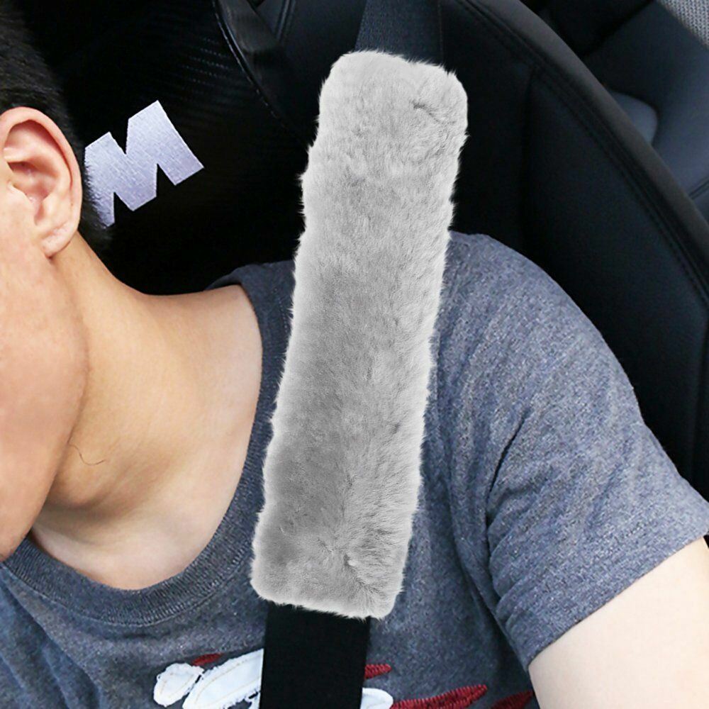 Zone Tech Gray Comfortable Soft Seat Belt Covers Shoulder Pads Strap eBay