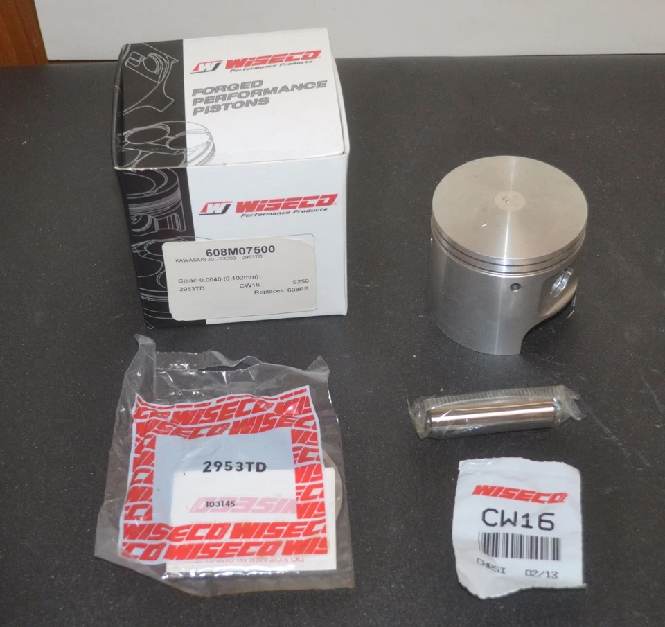 WISECO 608M07500 FORGED PISTON 75mm STD BORE Kawasaki Jet Ski 550 JSX550 608ps - Изображение 3 из 3