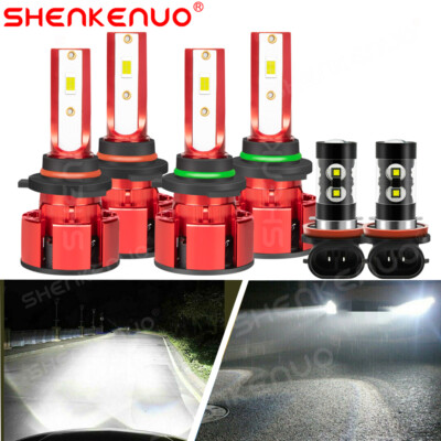 For Mitsubishi Lancer 2008-2017 Combo Upgrade LED Headlight +Fog Light Bulbs
