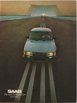 Vintage Print Ad Saab - The Most Intelligent Car Ever Built - May 1982