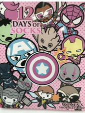 12 DAYS OF SOCKS Marvel Avengers Superhero Limited Edition Women's Size 4-10 NEW