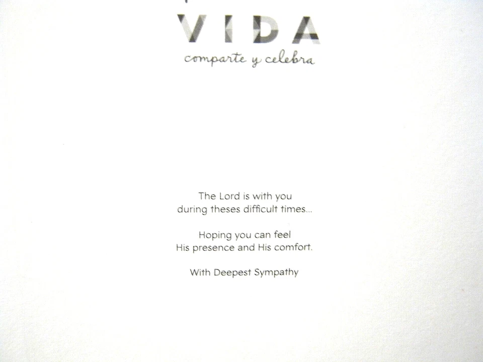 Spanish language Sympathy Condolences Funeral Thinking of You Greeting Card - Image 3 of 4